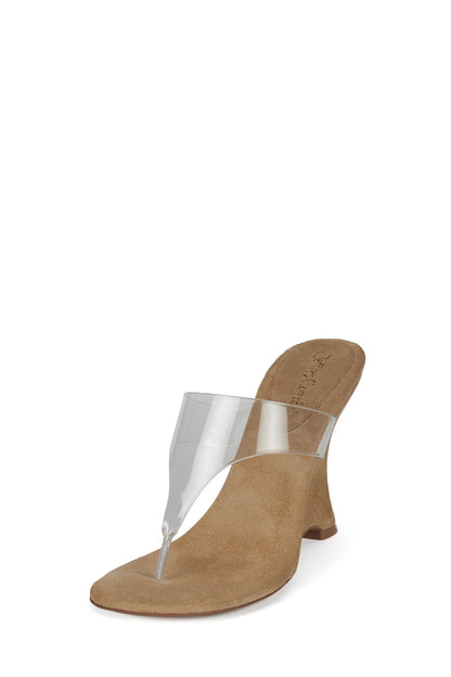 PERSISTENT - Beige Suede Clear |Jeffrey Campbell