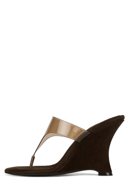 PERSISTENT - Beige Suede Clear |Jeffrey Campbell