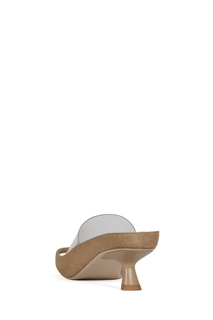 MUON - Beige Suede Clear |Jeffrey Campbell