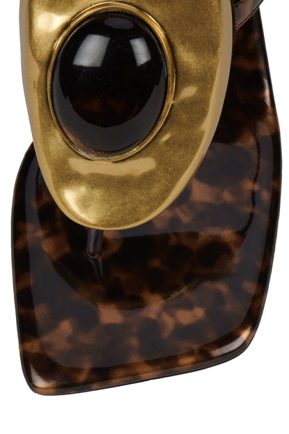 BAZAAR-MH - Tortoise Patent Gold |Jeffrey Campbell