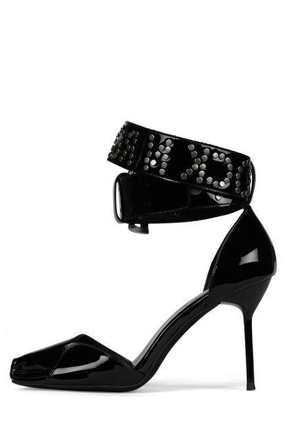 STAGE-DIVE Stiletto Sandal - Black Patent |Jeffrey Campbell