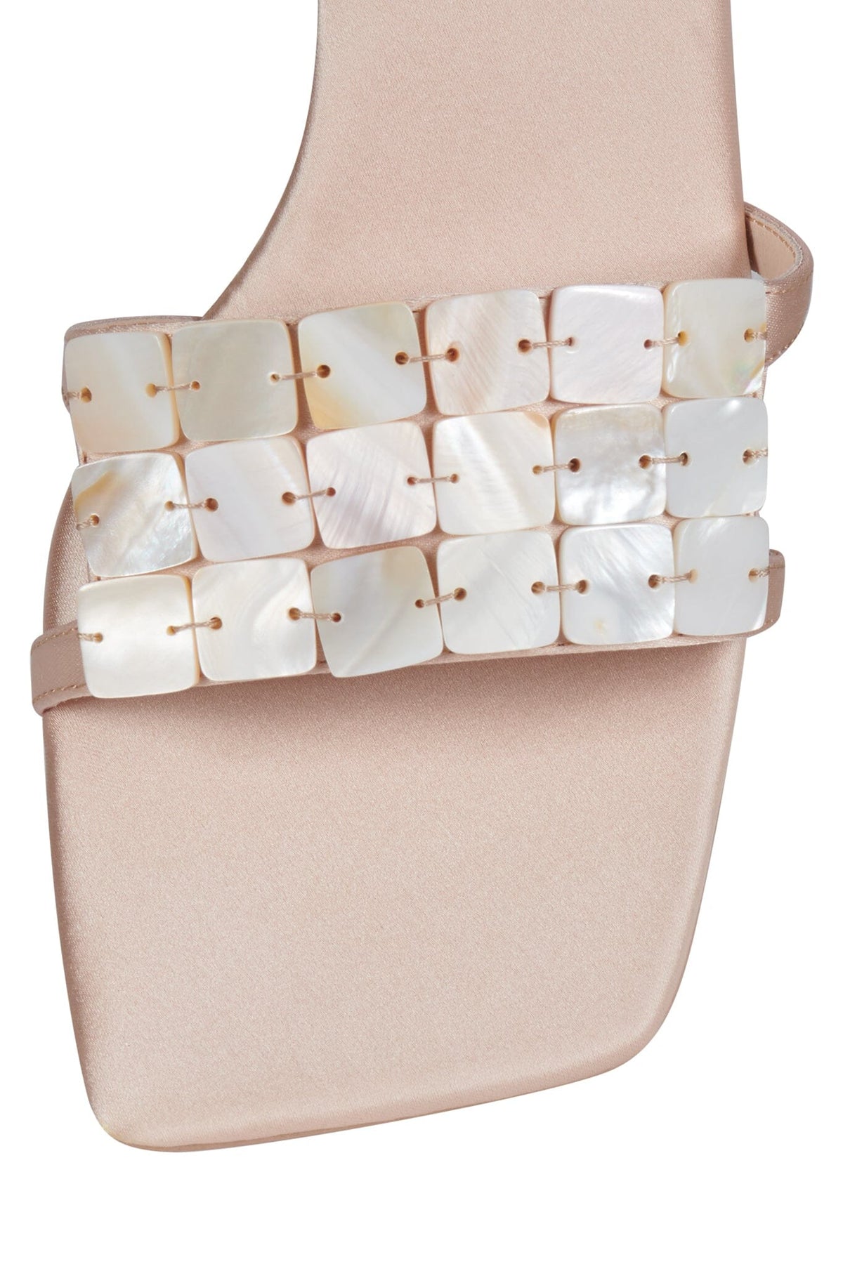 ABALONE-SH Heeled Sandal - Champagne Satin Combo |Jeffrey Campbell