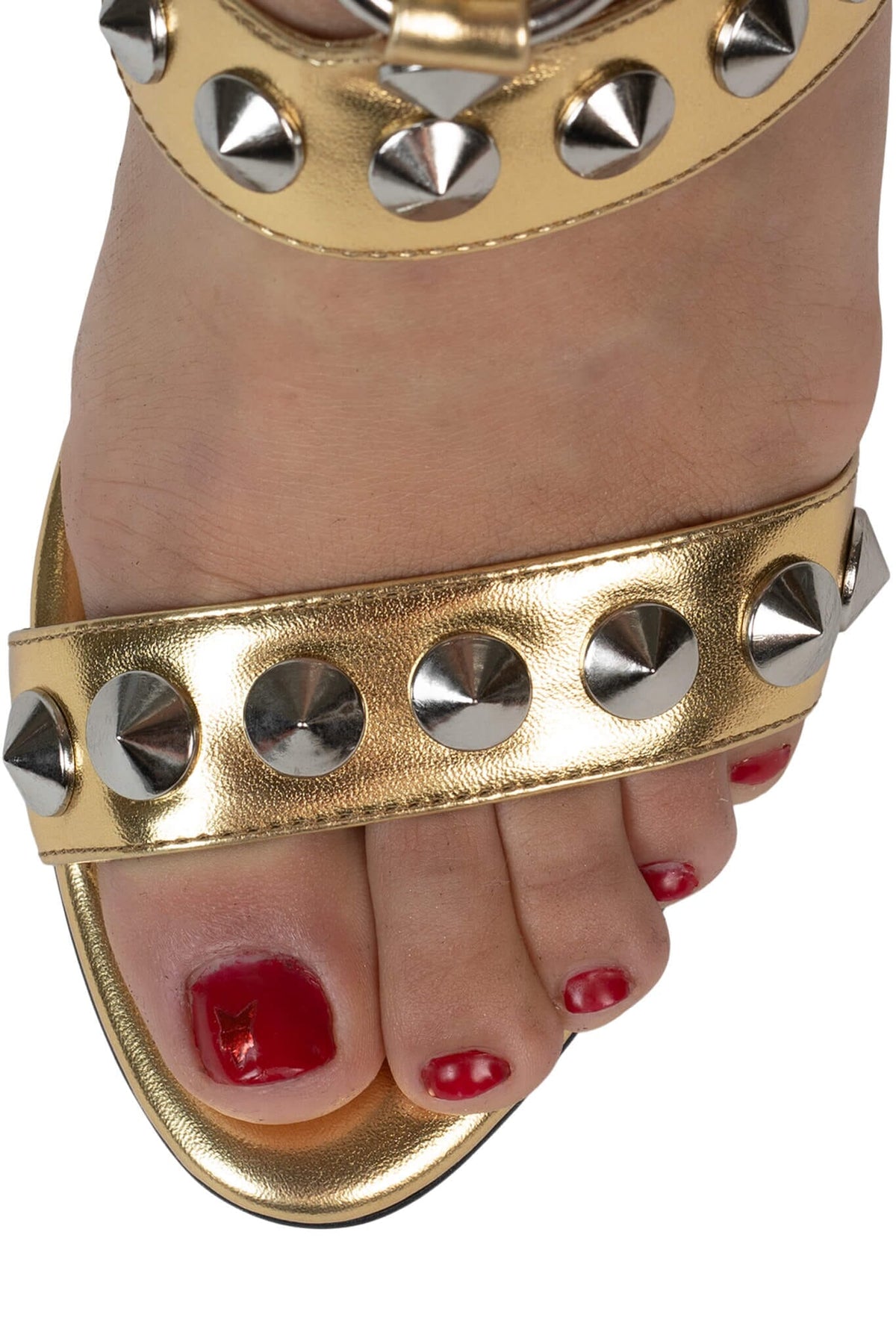 THREE-6-5 Heeled Sandal - Gold Silver |Jeffrey Campbell