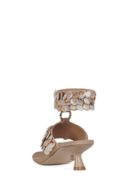 COCONUT-SH Heeled Sandal - Espresso Suede Combo |Jeffrey Campbell