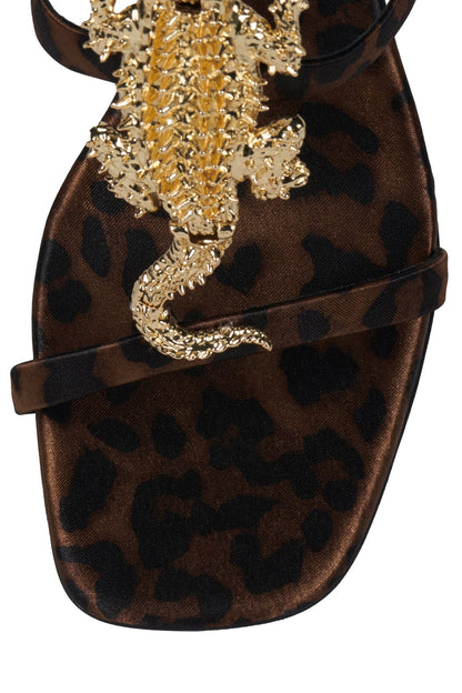 SWAMPED - Cheetah Satin Gold |Jeffrey Campbell