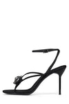 Black Satin Silver