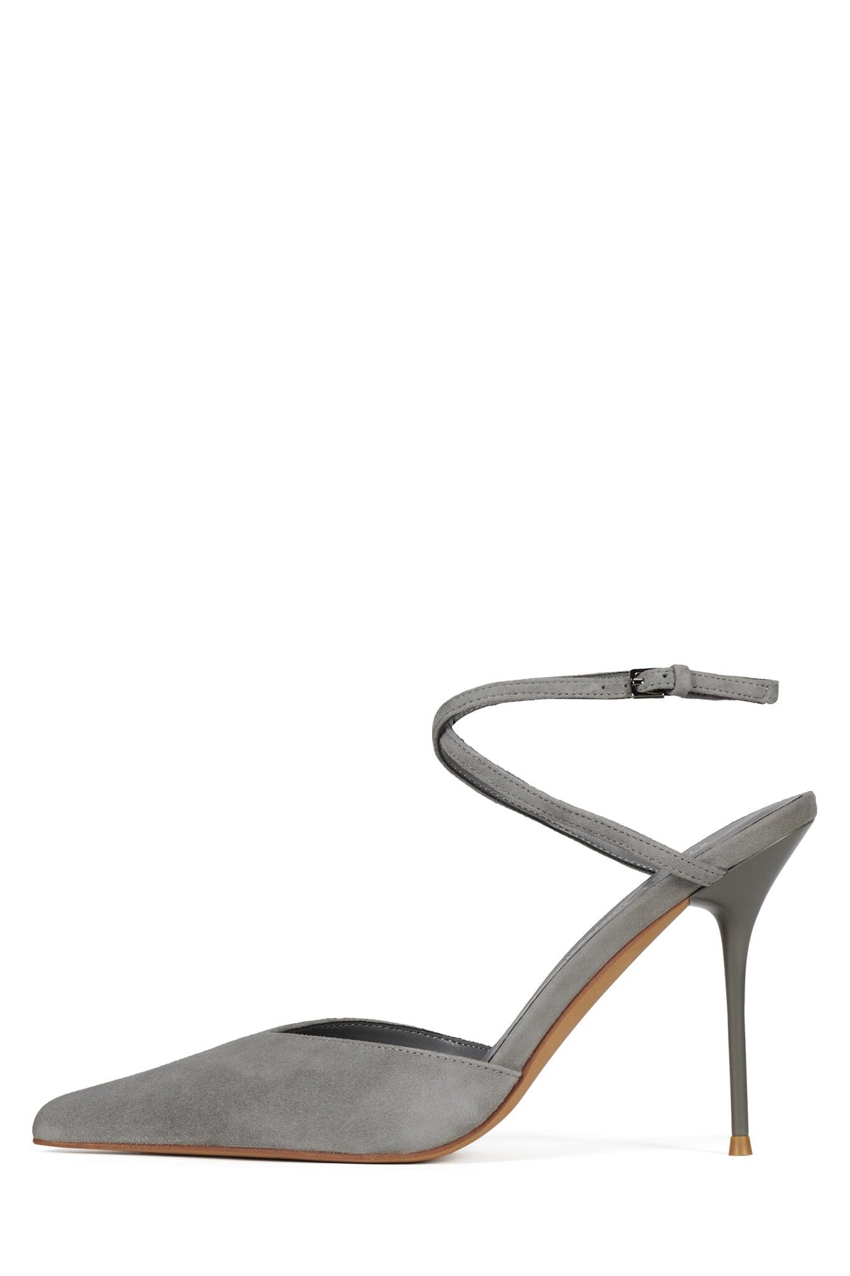 BORDEAUX - Grey Suede |Jeffrey Campbell