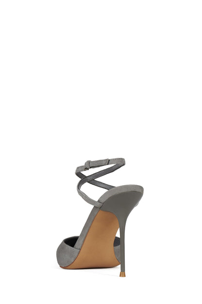 BORDEAUX - Grey Suede |Jeffrey Campbell