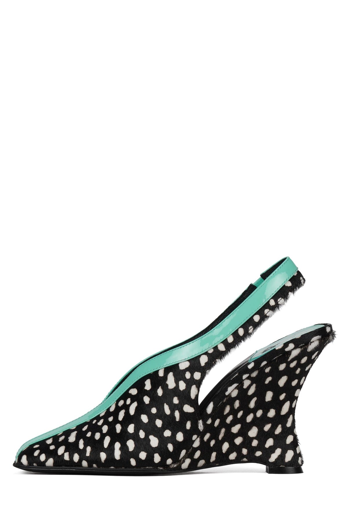 STRAITS-F - Black White Dot Teal |Jeffrey Campbell