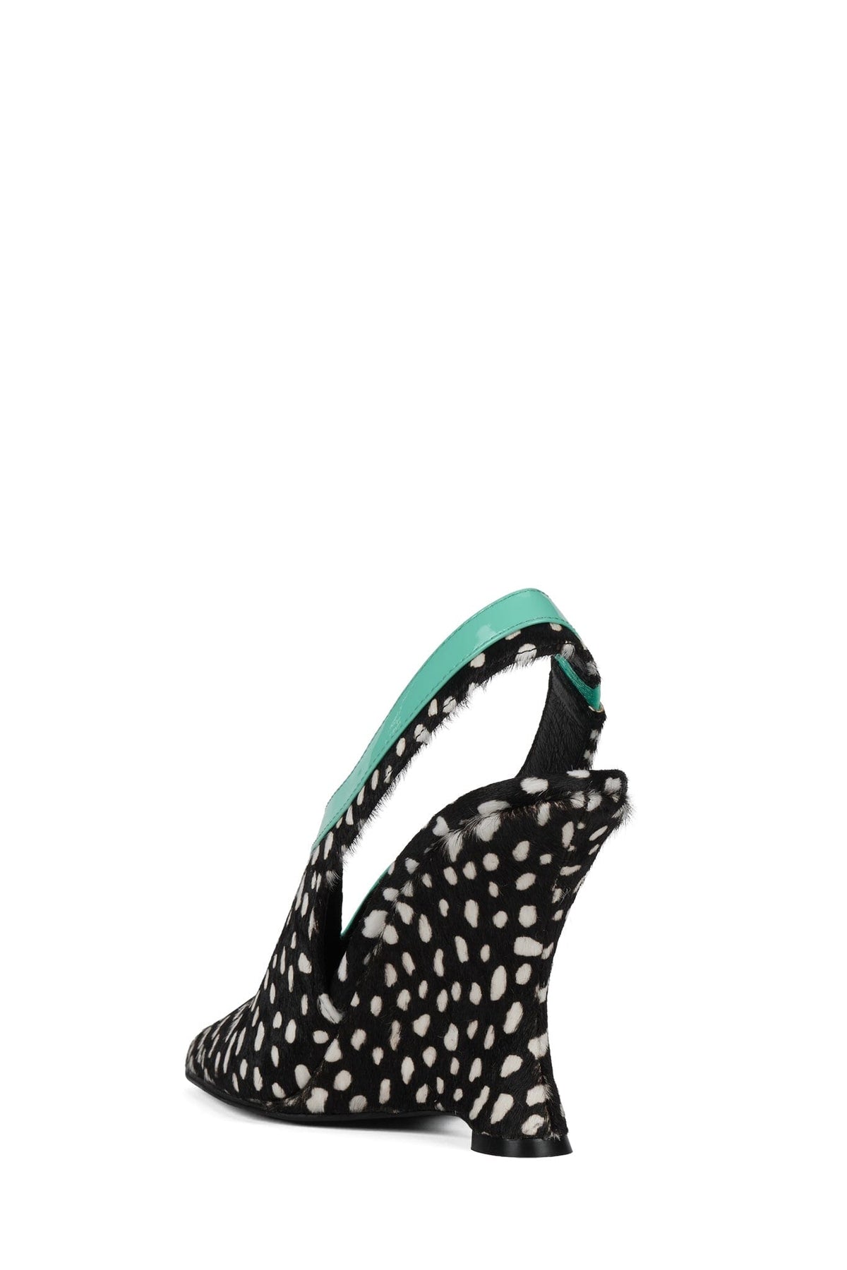 STRAITS-F - Black White Dot Teal |Jeffrey Campbell