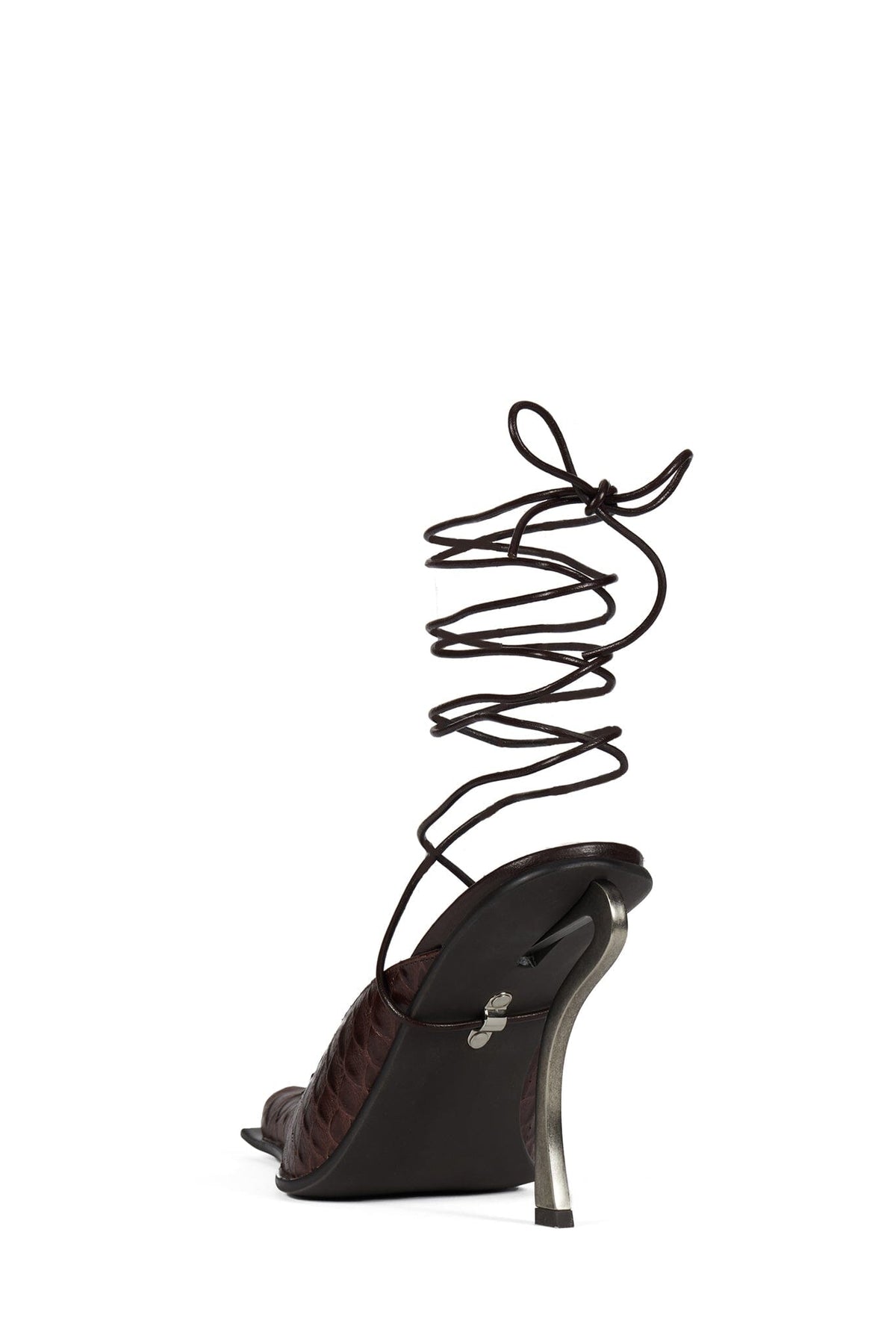 PARALLAX Heeled Mule - Brown Snake |Jeffrey Campbell