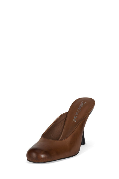 AUDRINA Heeled Mule - Brown Ruboff |Jeffrey Campbell