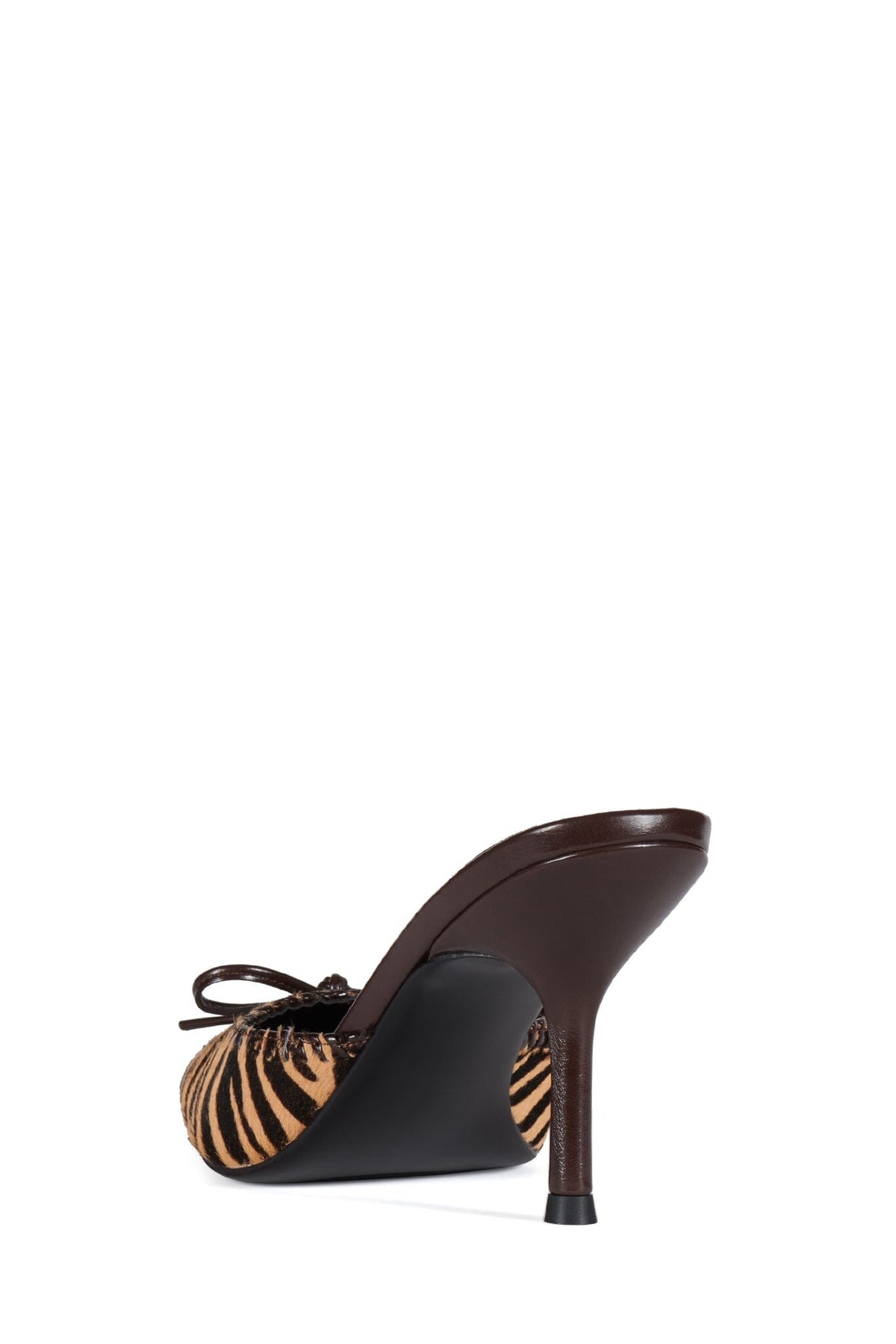 CLARA-B-F Heeled Mule - Brown Zebra Combo |Jeffrey Campbell