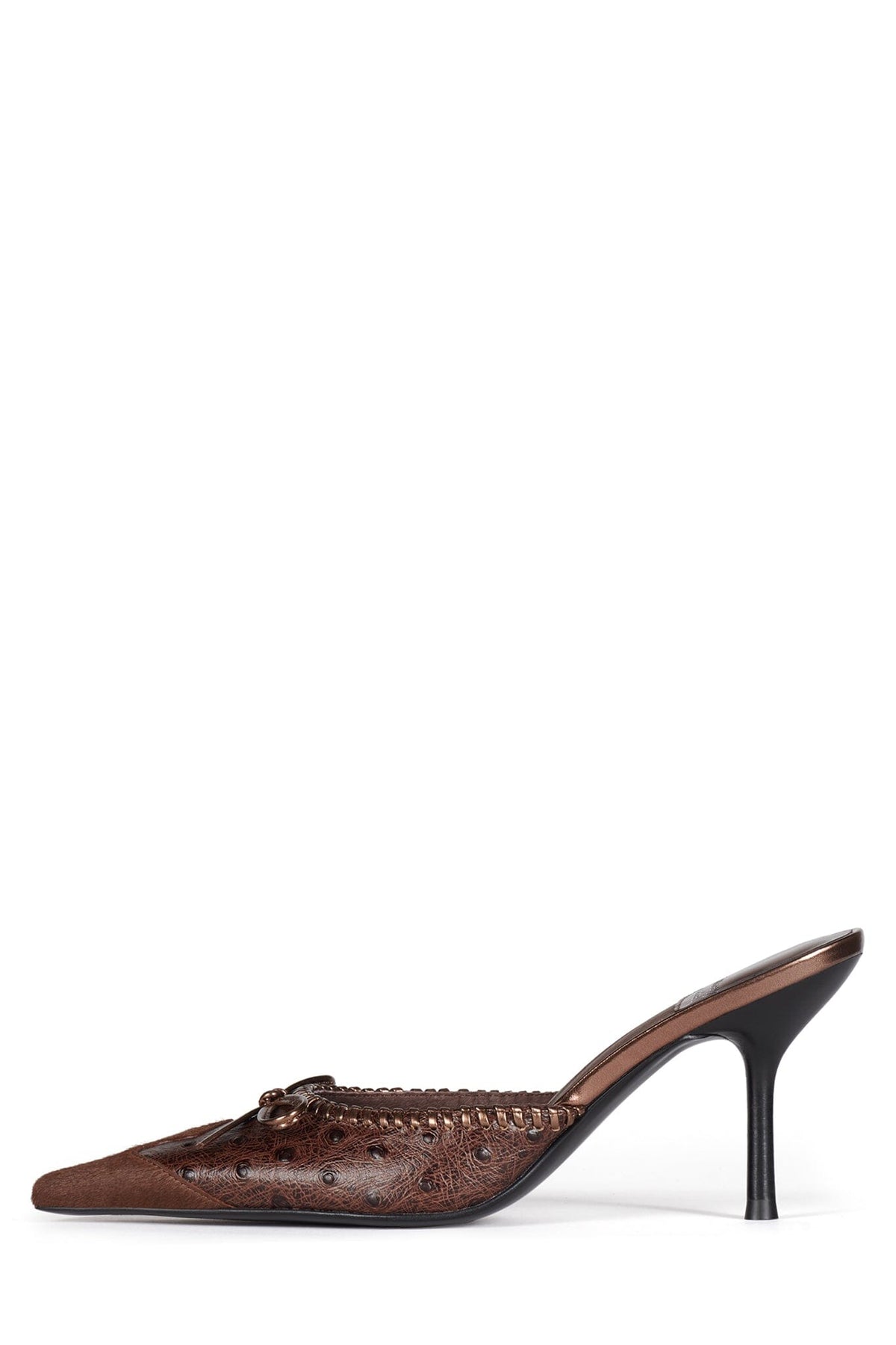 CLARA-B-F Heeled Mule - Brown Zebra Combo |Jeffrey Campbell