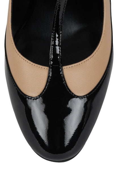 SPOT-LIGHT - Black Patent Beige |Jeffrey Campbell