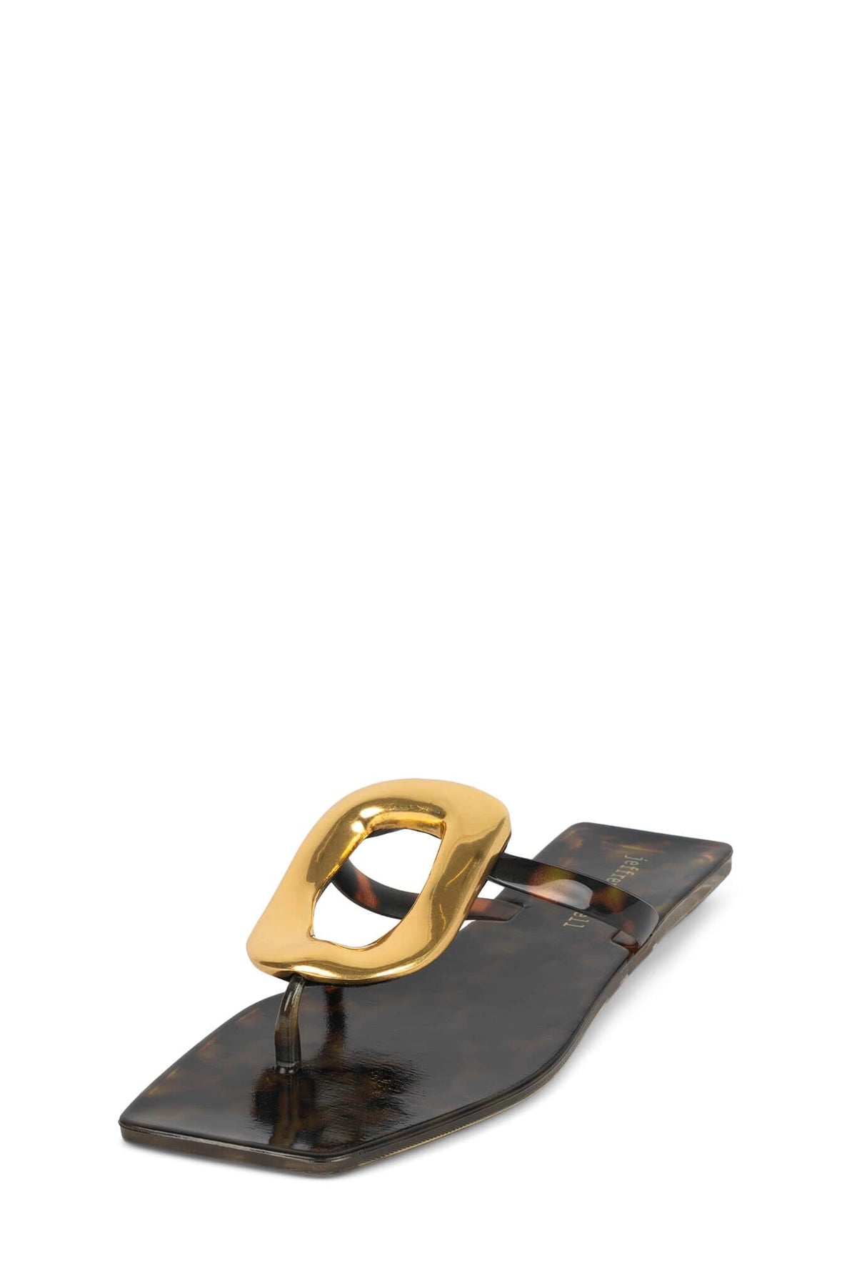 LINQUES-J Jelly Sandal - Tortoise Gold |Jeffrey Campbell