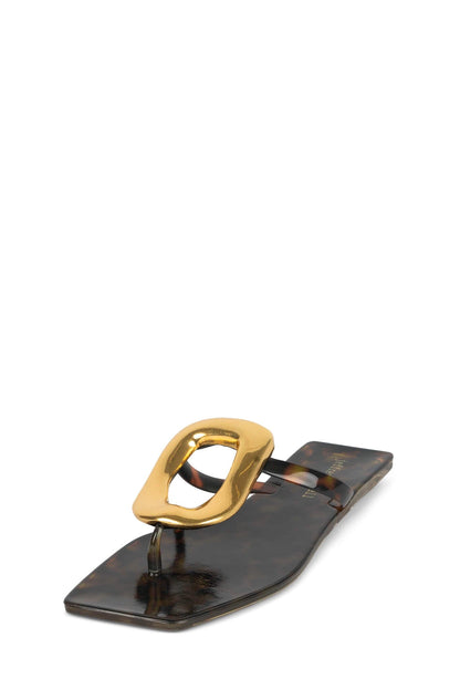 LINQUES-J Jelly Sandal - Tortoise Gold |Jeffrey Campbell