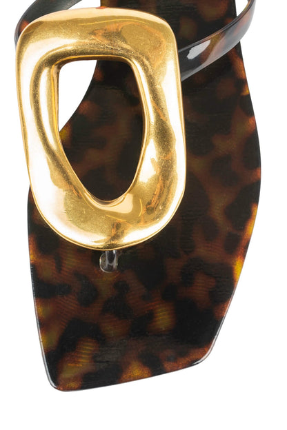 LINQUES-J Jelly Sandal - Tortoise Gold |Jeffrey Campbell