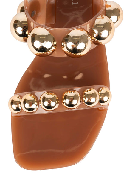 GUM-DROP Flat Sandals - Caramel Gold |Jeffrey Campbell