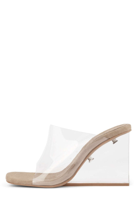 ACETATE Wedged Sandals - Clear |Jeffrey Campbell